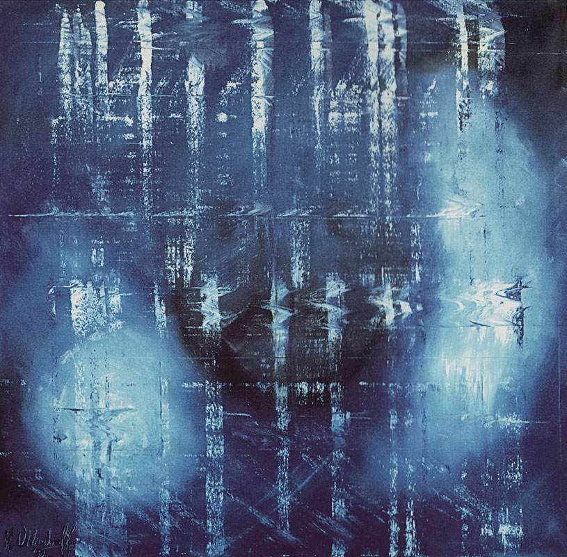 Blue (1995) - Öl auf Leinwand, Oil on Canvas, 120 cm x 120 cm